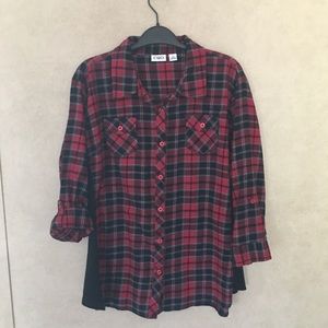 💝Cato Black and Red Plaid Shirt